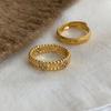 24K Electroplated Flower Ring Ring Elegant Daily Versatile Index Finger Ring Light Luxury Ring
