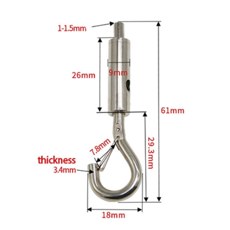 Adjustable Multi-Functional Hook, Gallery Picture Hanging Spring Hook, Decorative Pendant Lamp, Clothes Drying Rope Hanging Tool