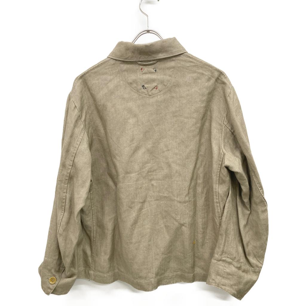 45R 80210051 Beige Linen Herringbone 908 Ocean All Overall All-in-one 2 beigeUsed