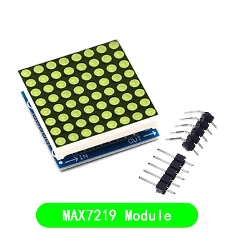 MAX7219 Dot Matrix Module Microcontroller Module Control Module Display Module 4 In One Display With 5P Line For Arduino