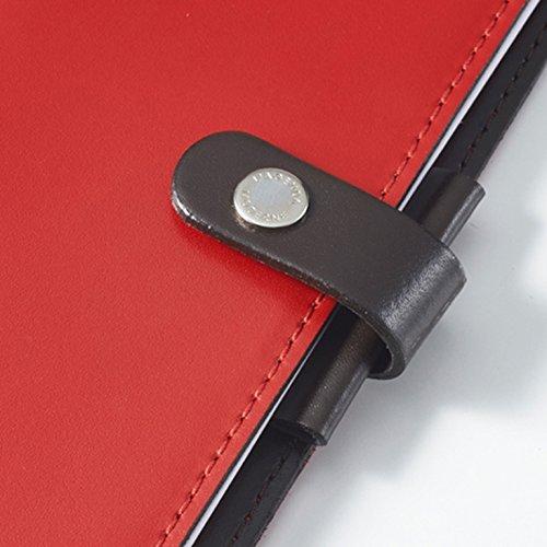 Quo Vadis DUO Leather Notebook Cover, 10x15cm, Rouge & Cafe, Qv10x1519rg