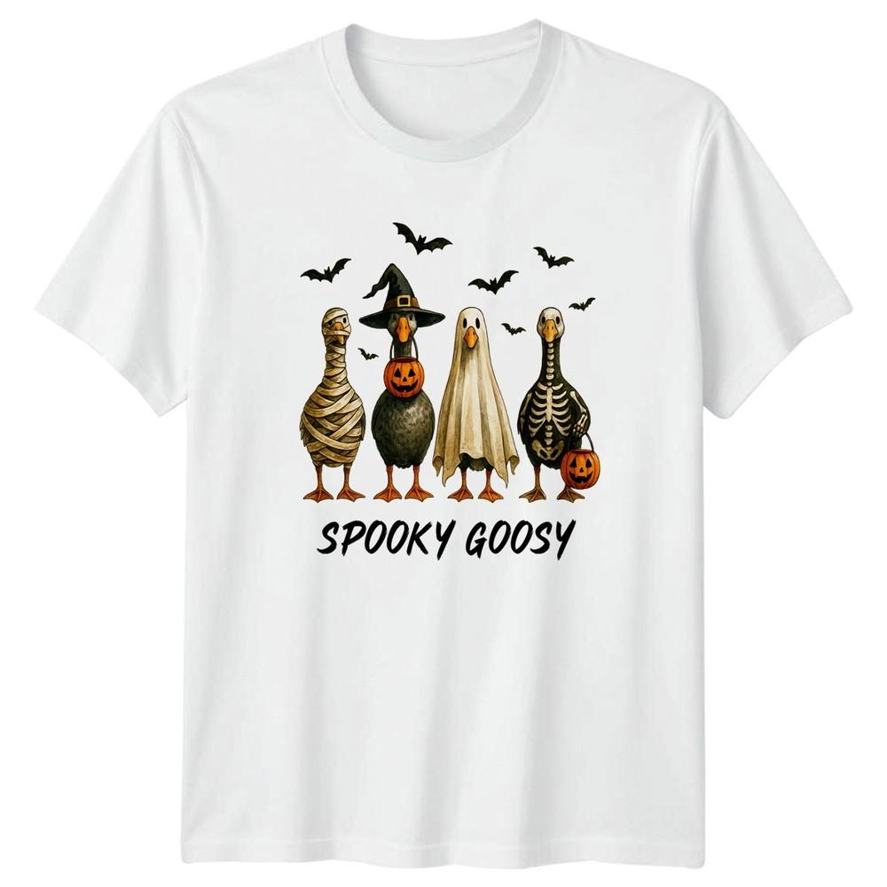 Spooky Goosy Halloween Geese Holidays Unisexs TShirt Unisexs Graphic Tee S