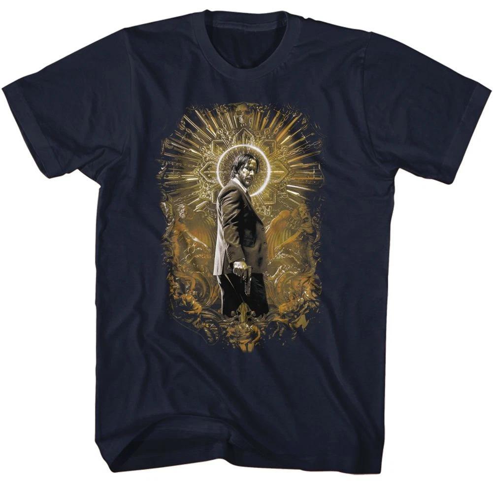 John Wick - Gold Halo - American Classics - Solid Blue  Short Sleeve T-Shir 150