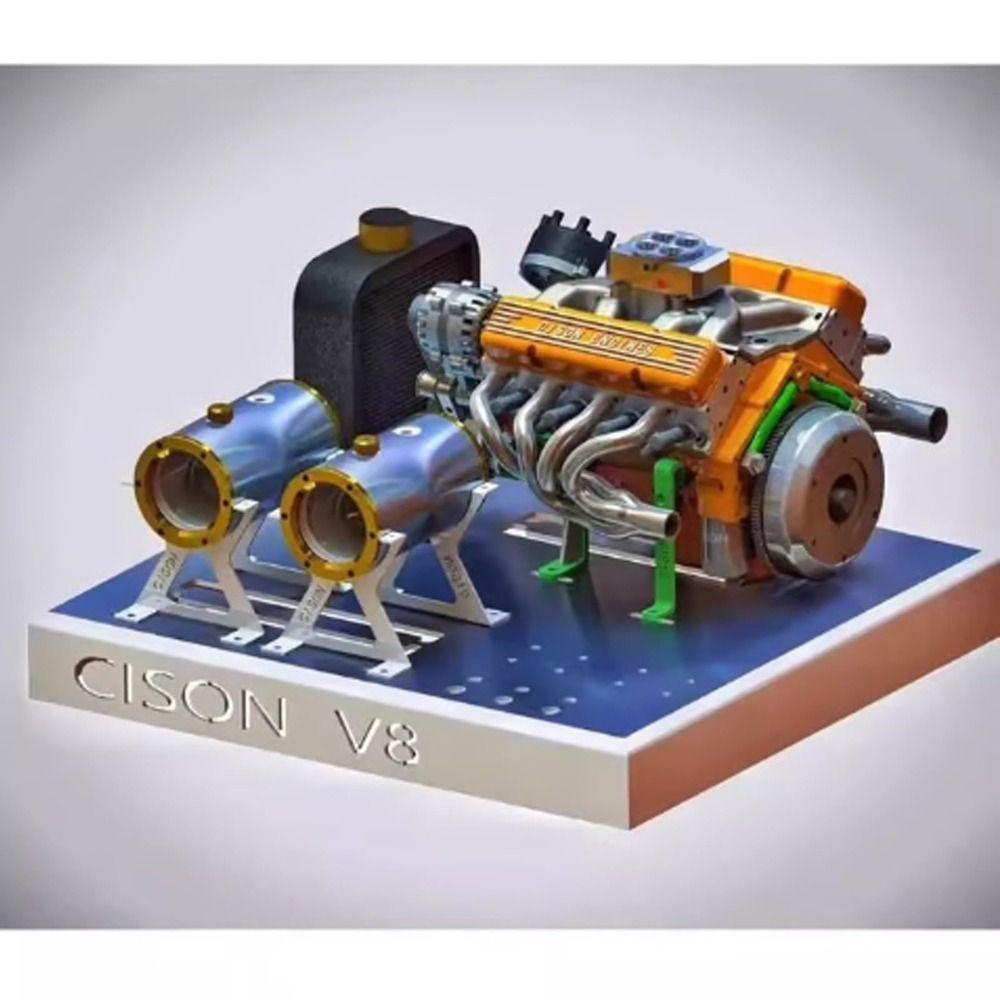 Creativity Simulation V8 Model Engine Kit Resin Crafts V8 Car Engine Model DIY Car Engine Model Ornaments for Adults Gift
