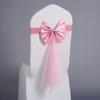 1Pcs Multi Color Chair Bandage Bowknot with Elastic Band Chair Sash Decoration Bow Knot Tie Wedding Chair Ribbon