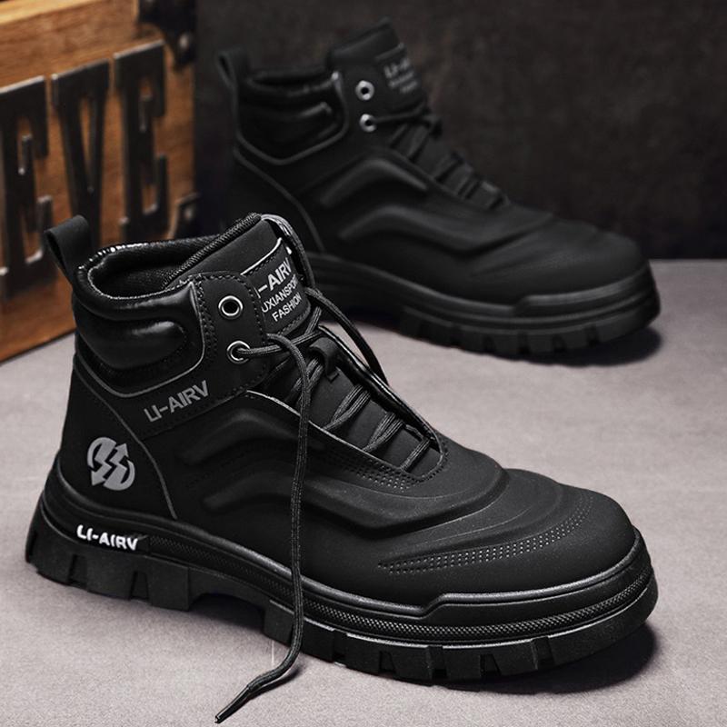 

Martin boots men s 2025 new summer high-top British style tooling leather boots thick-soled mid-top leather shoes men s locomotive boots 44