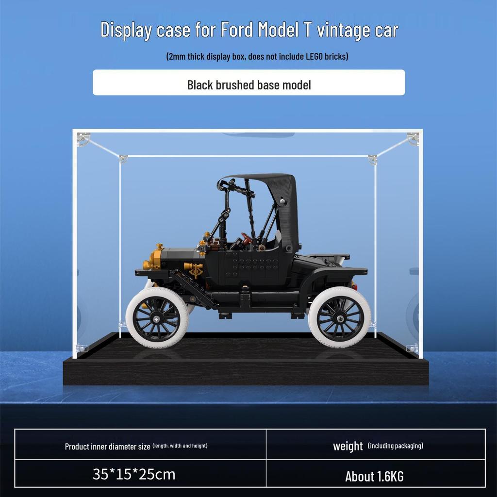 Compatible LEGO 11376 Ford T1 Vintage Car ICONS Display Case Acrylic Box