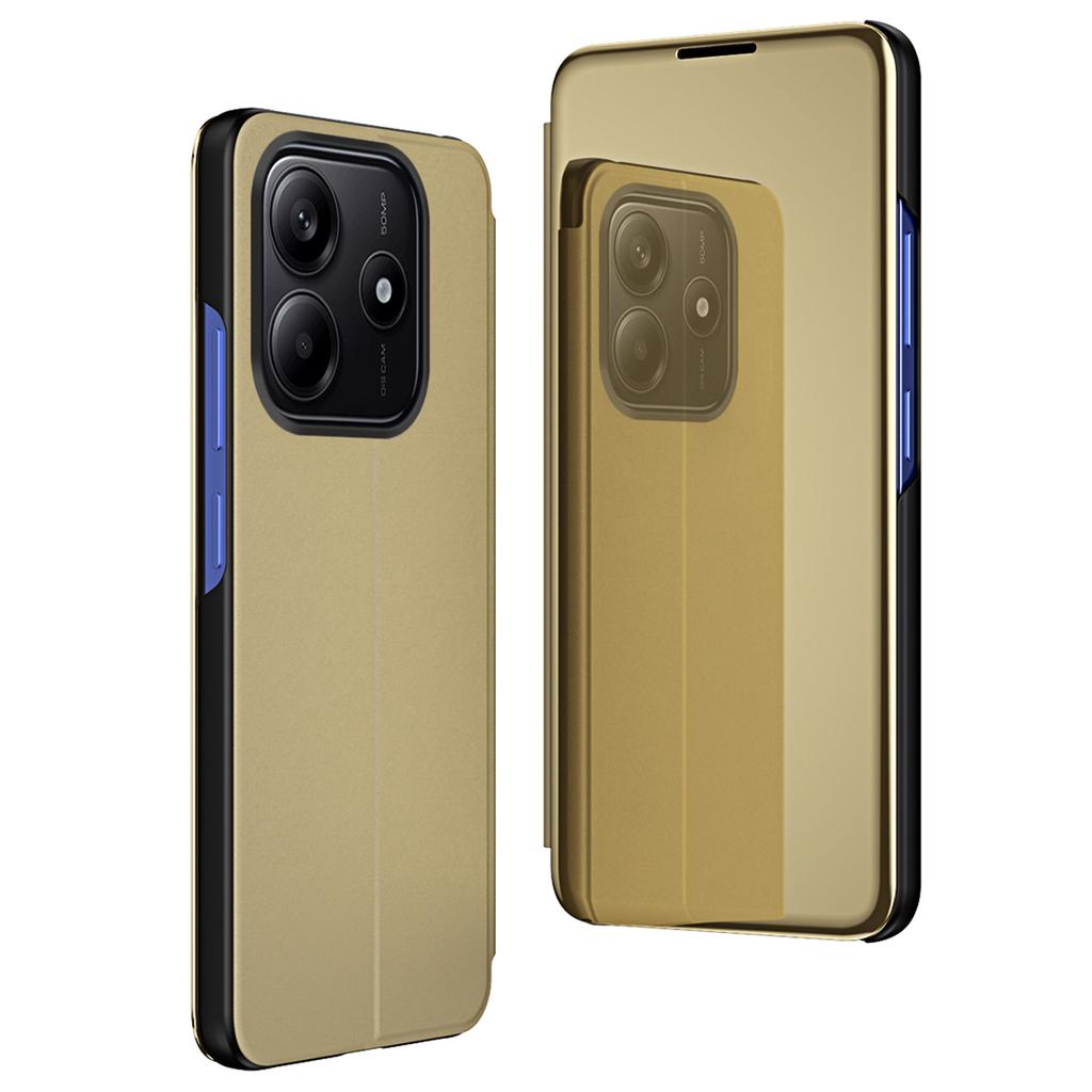 For Xiaomi Redmi Note 14 4G (164.84mm) Etui Visningsvindu Støtte Lær Flip Telefondeksel