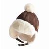 Winter Kids Baby Boy Girl Russia Hat Fur Ball Ear Thicken Warm Cap With Plush Children's Flying Cap 1 2 3 4 Years Bomber Hats