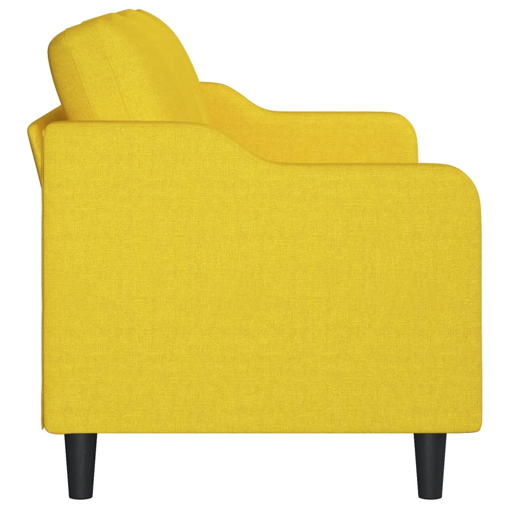 Vidaxl 3-Seater Sofa, Light Yellow, 180 Cm, Upholstered In Fabric