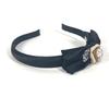 MIUMIU crystal Hair band head band Katyusha Satin Black