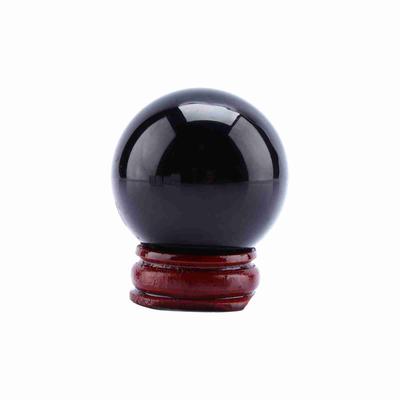 Hot Asian Rare Natural Black Quartz Glass Healing Ball Sphere 40mm+Stand