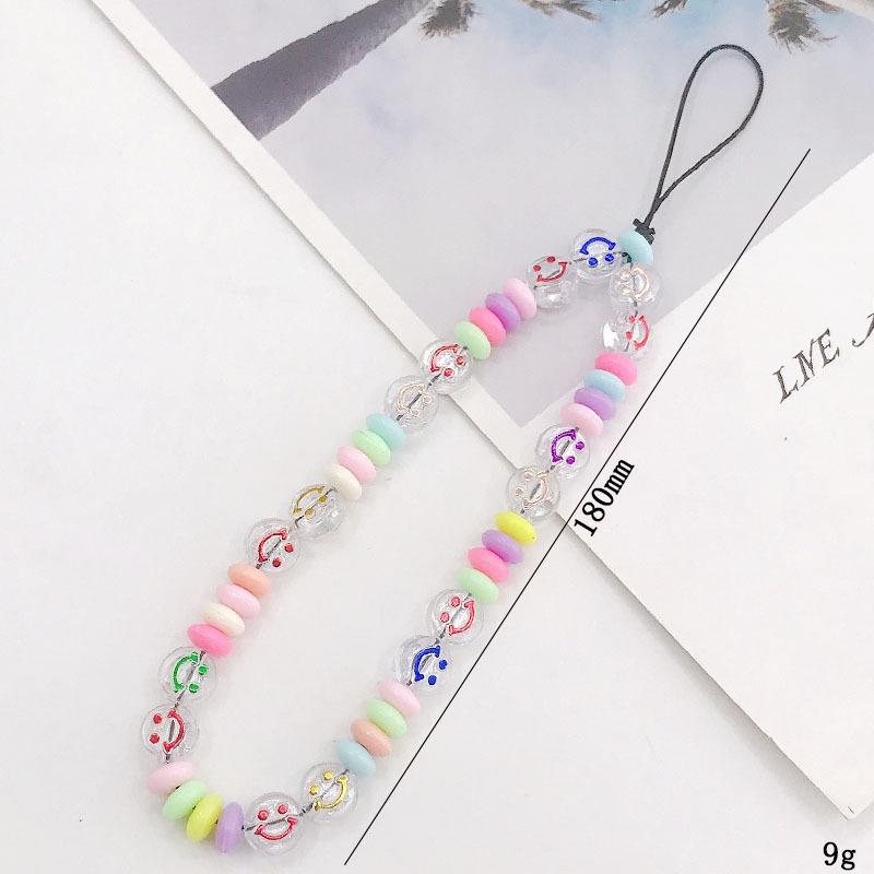 Pearl Bow Beaded Mobile Phone Lanyard Keychain Pendant Accessory