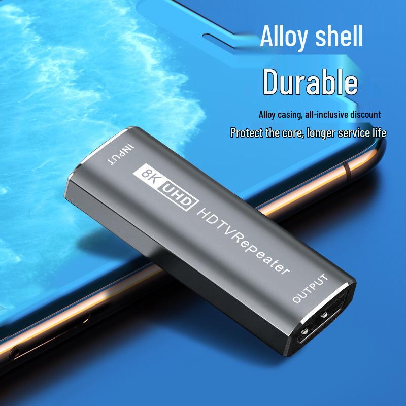

8K HDMI Signal Amplifier and Repeater, Supports 4K@60Hz & 8K@30Hz