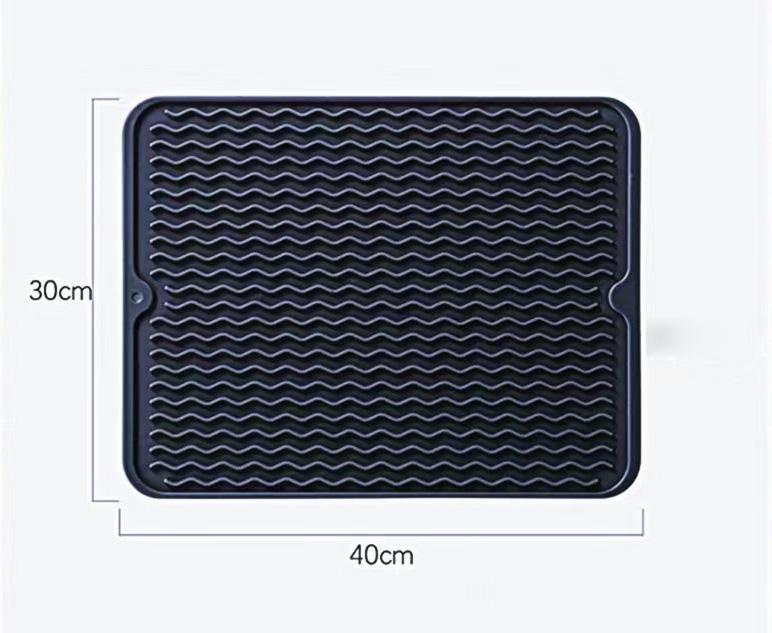Silicone Drying Mat Tableware Drying Mat Heat-resistant and Non Slip Mat Dining Table Mat Drainage Mat Kitchen Accessories