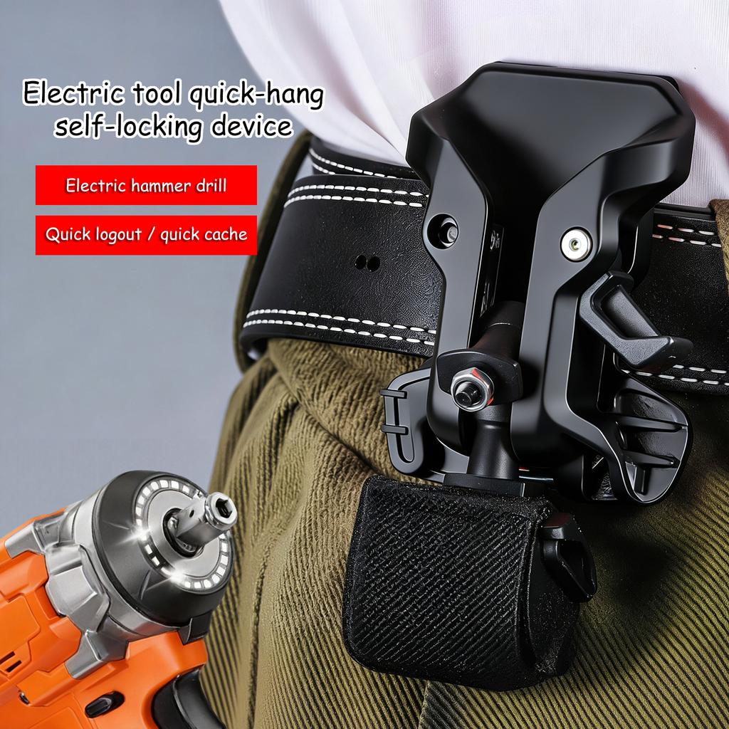 Electric Tool Holder Belt Clip For Power Tool Quick-Releases Hanger Storage Locking Belt Metal Waist Hanger