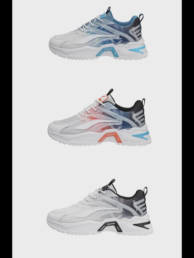 2024 Spring Men's Thick-Soled Trendy Casual Dad Shoes - Versatile, Breathable, and Ideal for Running and Sports.
