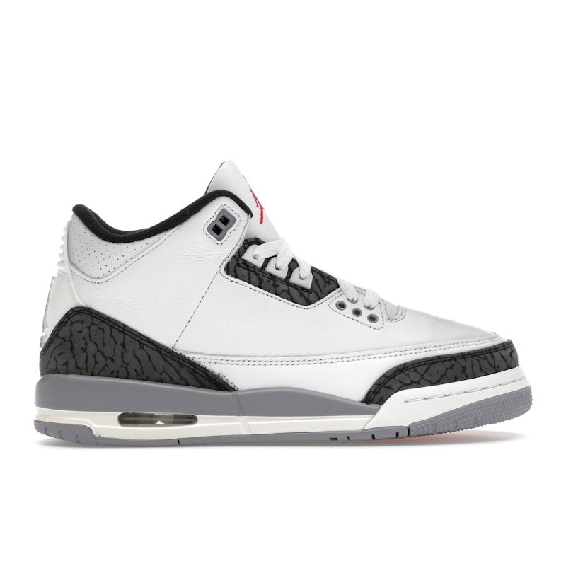 

Кроссовки Air Jordan 3 Retro GS Cement Grey Kids белые Summit-White Fire-Red DM0967-106 36