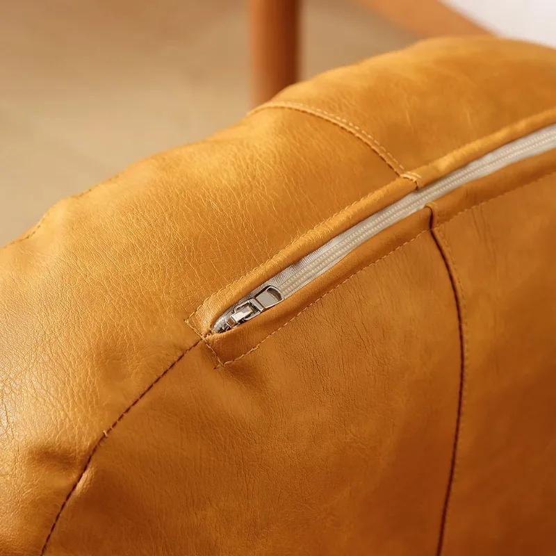 40x6cm/40x10cm Marokkanisches PU-Leder Futon-Kissen Solide Wasserdichte Hocker-Hülle Japanischer Boden-Tatami-Sitz