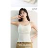 Damen Lang Schönheitsrücken Camisole, Feste Cups Hautfarbe Nahtlos Große Größen Basis Tanktop