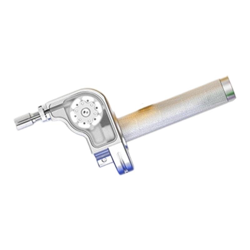 Motorcycle Throttle Accelerator Handle Grip Assembly Offering Visual Feedback for Accurate Throttle Control серебряный