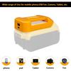 USB Charger Adapter for Dewalt 18V 20V Li-ion Battery with USB and Type-C Fast Charging DCB200 DCB205 for DEWALT