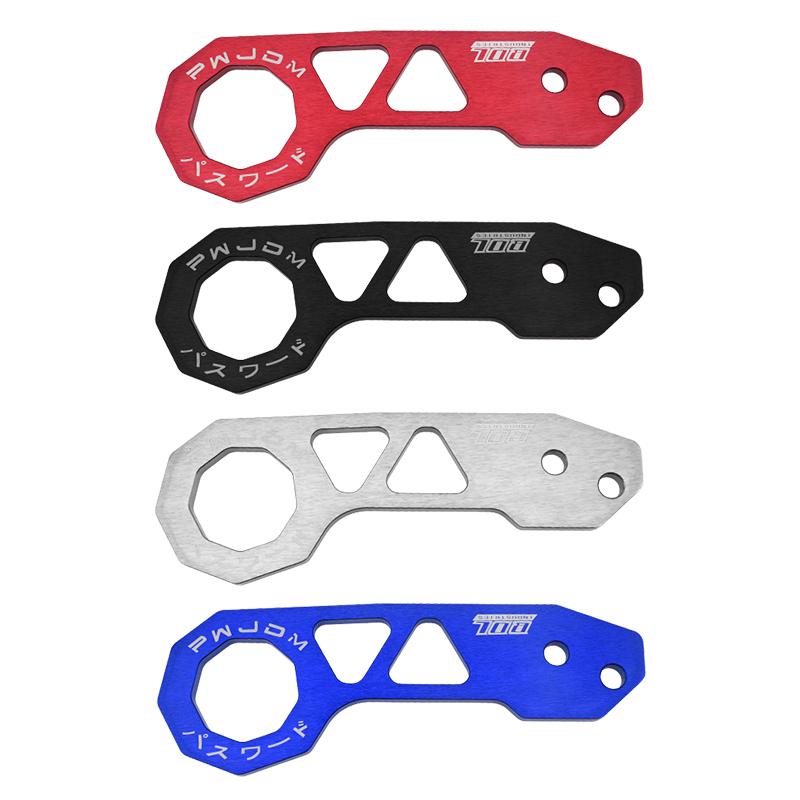 Universal JDM Racing Rear Tow Hook Set Ring Accessories Aluminum Alloy Car Modified Rear Bumper Auto Trailer Towing Kit