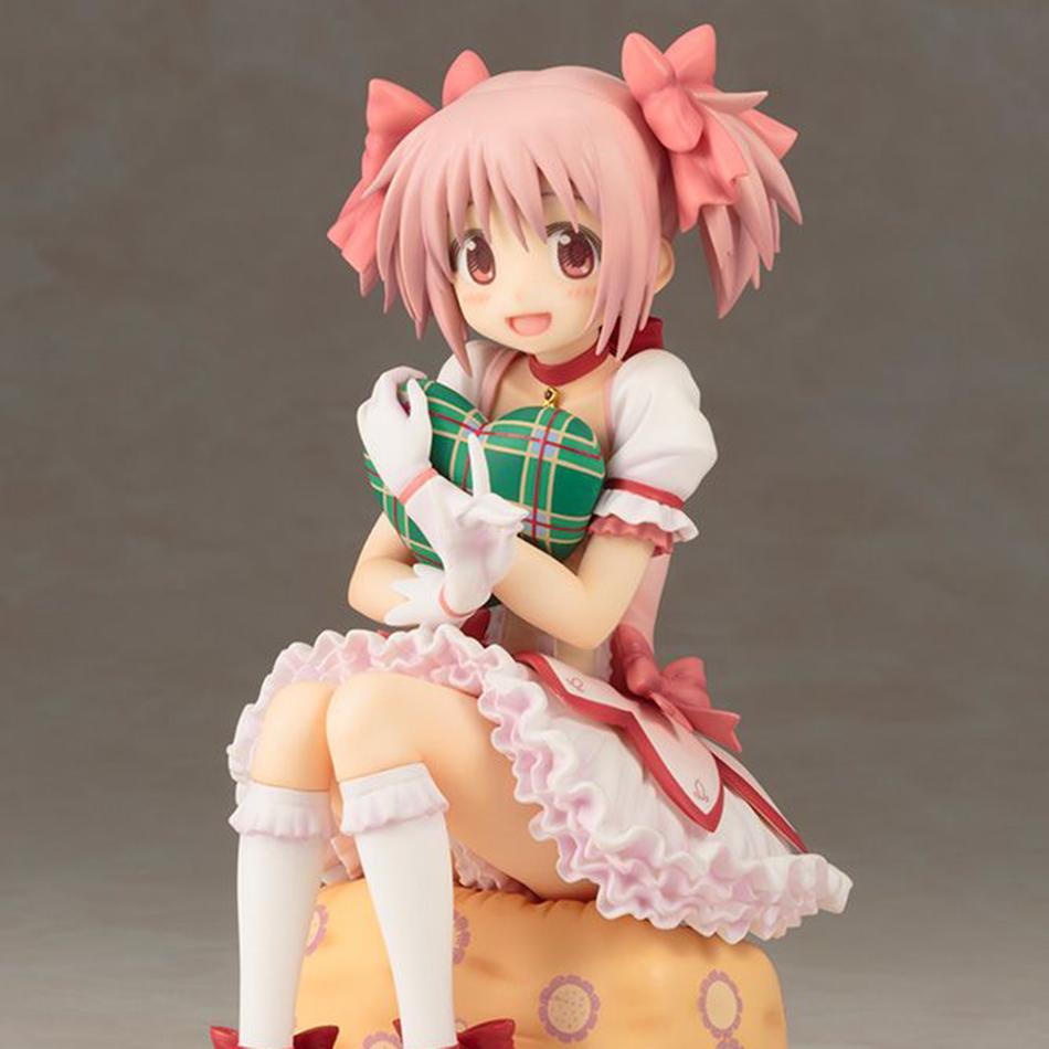 Original Madoka Kaname Action Figure Toy Anime Valentine's Day Collection Puella Magi Madoka Magica Magic Girl PVC Anime Doll