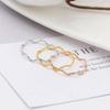 1mm Thin Stainless Steel Wave Design Ring Wedding Band for Women Girl Size 5-10