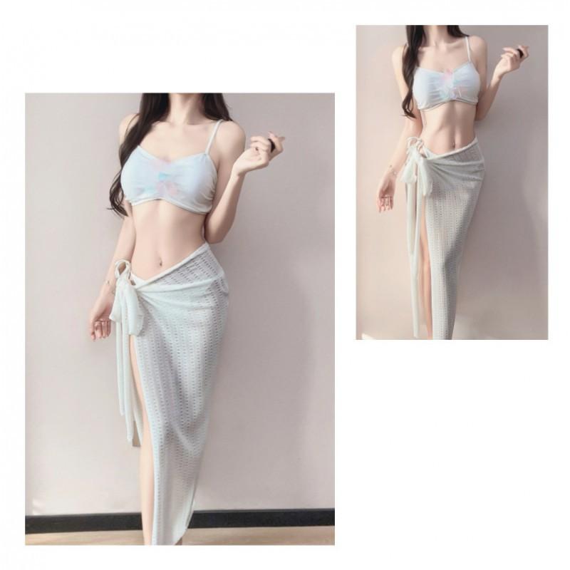 Thai Bikini Split Sexy Three-piece Hot Island Vacation Swimming Suit Female Girl Swimsuit New