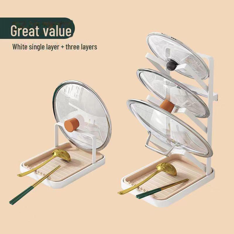 

Многофункциональная кухонная стойка: Легкое роскошное хранилище для крышек кастрюль и кухонных принадлежностей