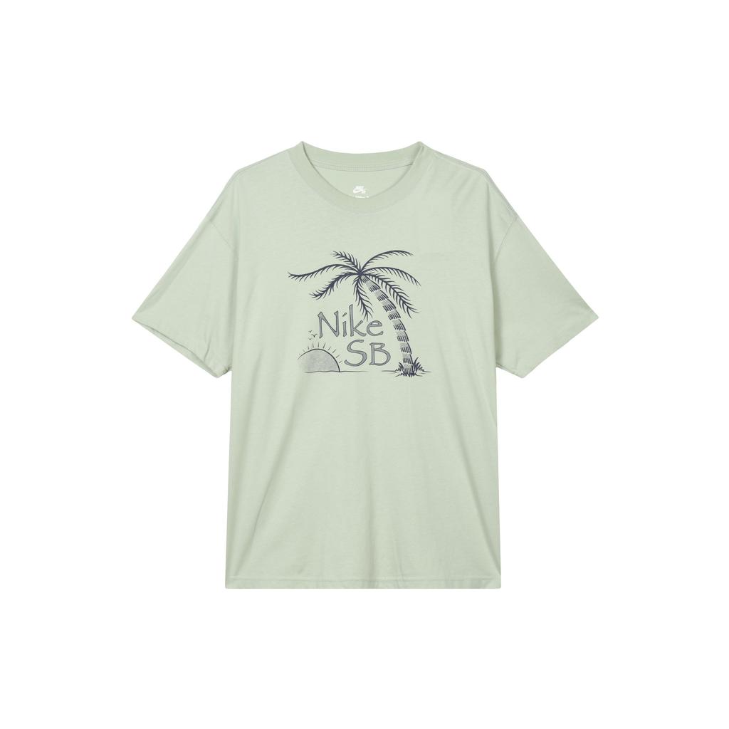 Nike T-shirt Casual Manica Corta con Stampa Lettere Palma SB Top da Uomo Azzurro Acqua DQ1851-017