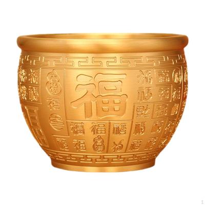 Brass Feng Shui Bowl Treasure Decorative Home Decoration Art Craft Cornucopia Fu Blessing