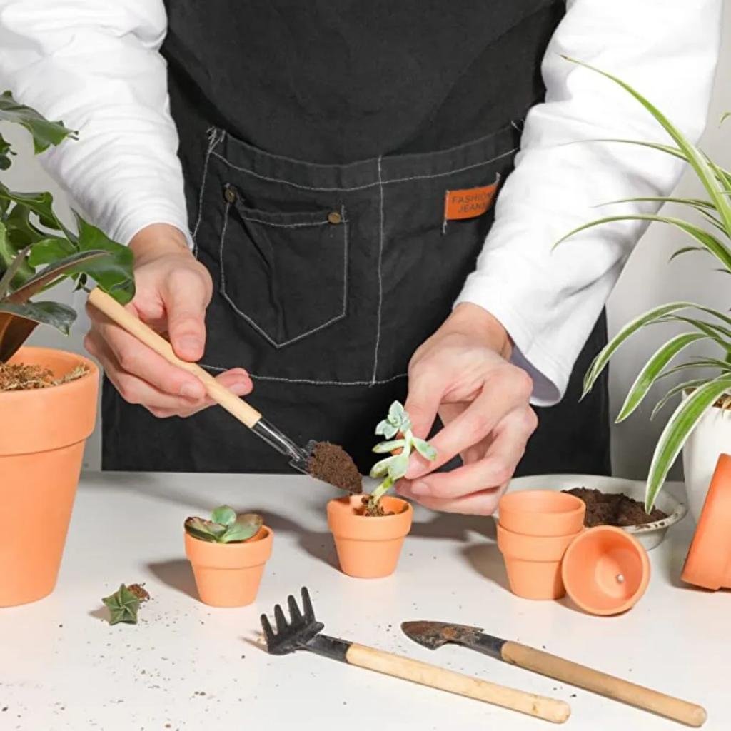 16 Stück 5 cm Terrakotta-Töpfe Keramik-Pflanzgefäß Kaktus-Blumentöpfe Sukkulenten-Topf mit Drainageloch - Großartig für Pflanzen, Bastelarbeiten