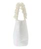 Maison de FLEUR Marie Petal Pearl Frill Handle Tote Bag, Off-White, Size F, 08000426500