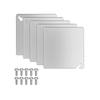 5Pack Rustproof Metal Cover Plates Electrical Outlet Cover Plates For Standard 4 In Square Electrical Boxes