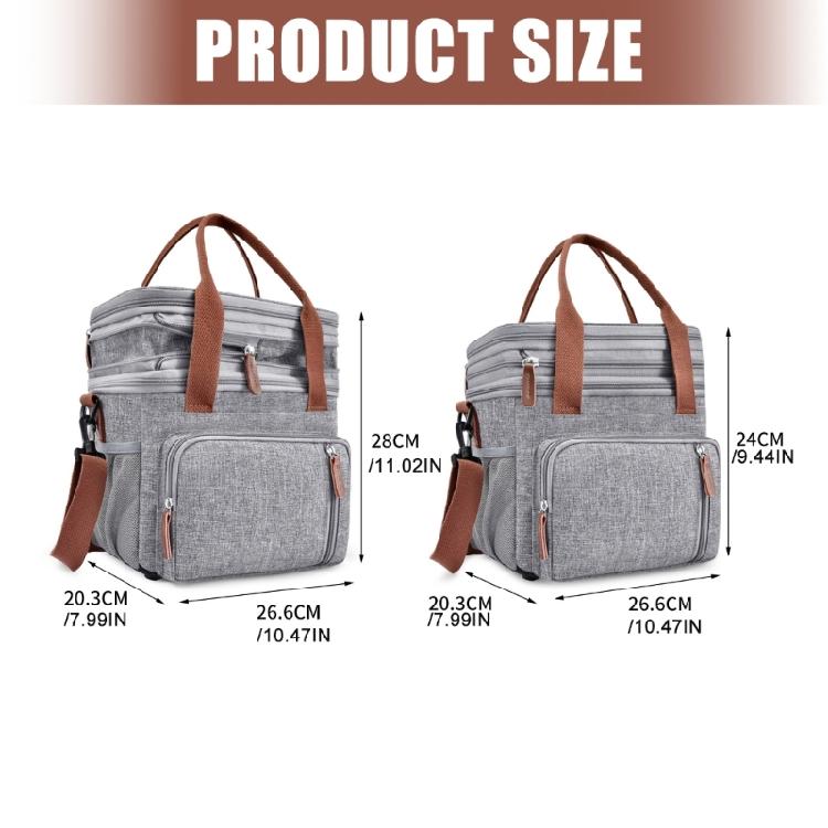 Multipurpose Insulated Food Carriers Bag Double EVA Thermal Lining Adjustable Shoulder Straps Spacious Waterproof Design For Beach Camping