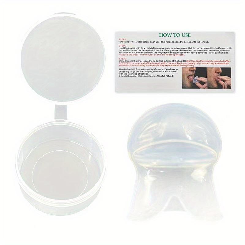 

Силиконовый респиратор против храпа для защиты языка от храпа с ящиком для хранения для улучшения качества сна 1pc белый