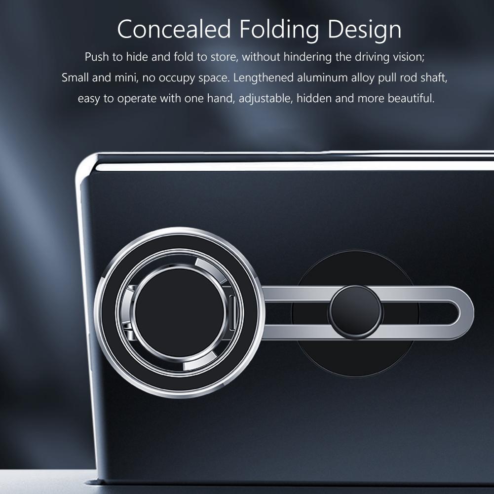 Invisible Magnetic Car Phone Mount Adjustable Foldable Magnetic Monitor Expansion Bracket Aluminum Alloy for Tesla Model 3/Y/X/S