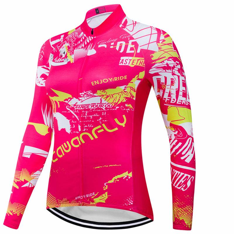 2026 Autumn Breathable   Outdoor Cycling Wear Long-sleeved Road Bike Spring and Autumn Quick-drying Breathable Long-sleeved Suit Women Cycling Wear XS