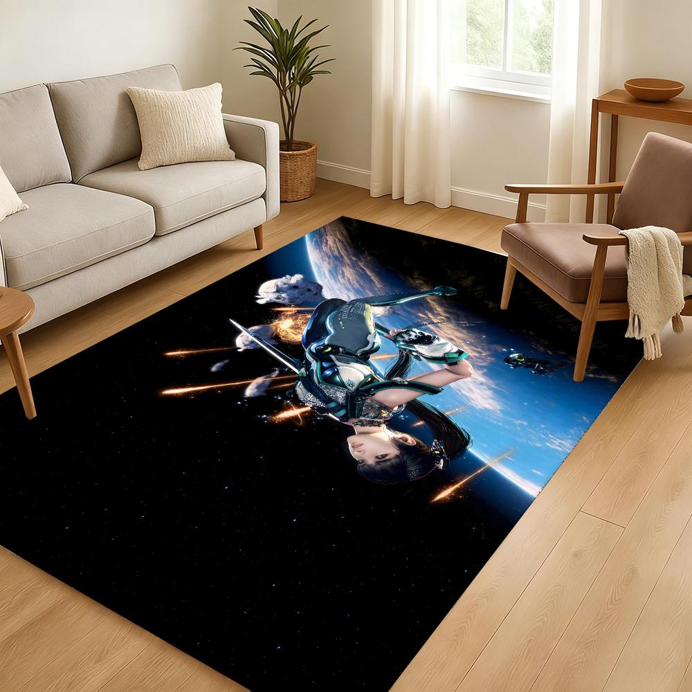 Game Stellar Blade Floor Mat Soft Thickened Absorbent Non-Slip Bedroom Living Room Door Mat Home Decor Flannel Rugs