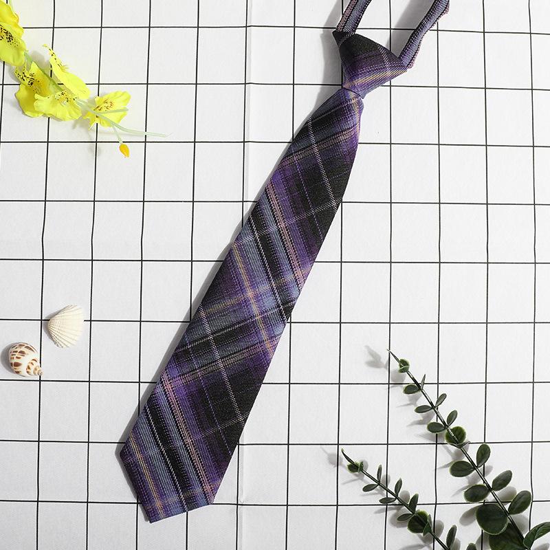 Jk Small Tie Female College Style Lazy Japanese Plaid Uniform Shirt Tie Student Ins Men'S And Women'S Short Styles Free Of Charge