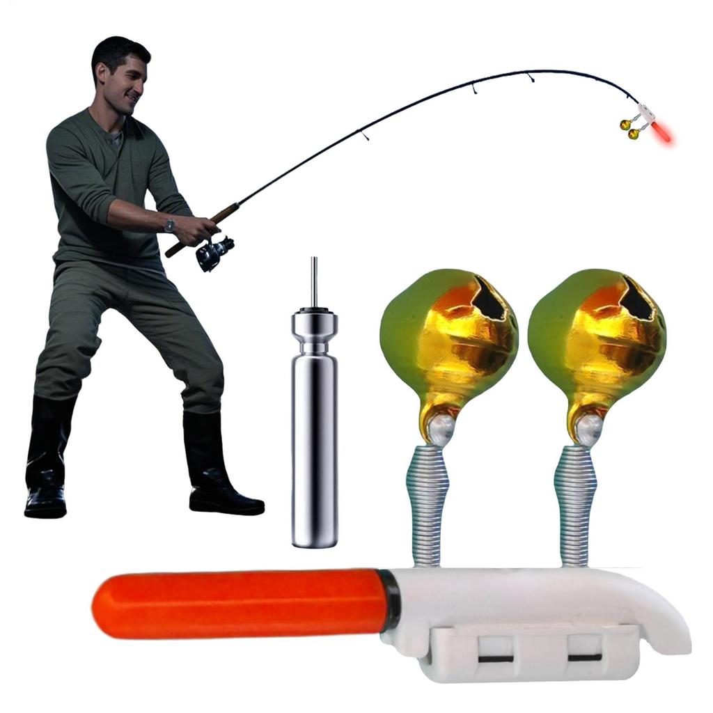 Clamp on Fishing Pole Light Fishing Rod Lights Waterproof Indicator Stable Rechargeable Night Fish Finder Lamp for Professionals