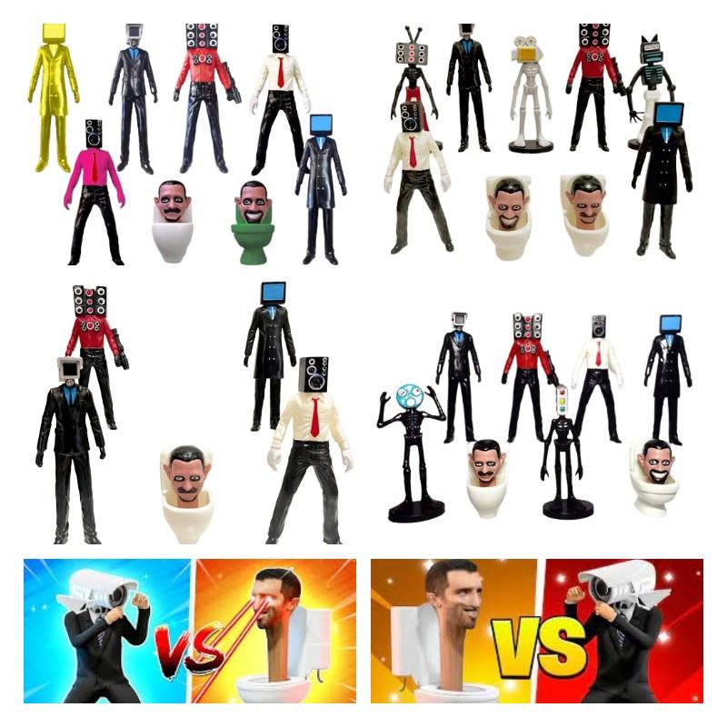 Hochwertige PVC 2,5-4,5 Zoll Toilettenmann Gegen Überwachungsmann Actionfigur Modell Dekoration