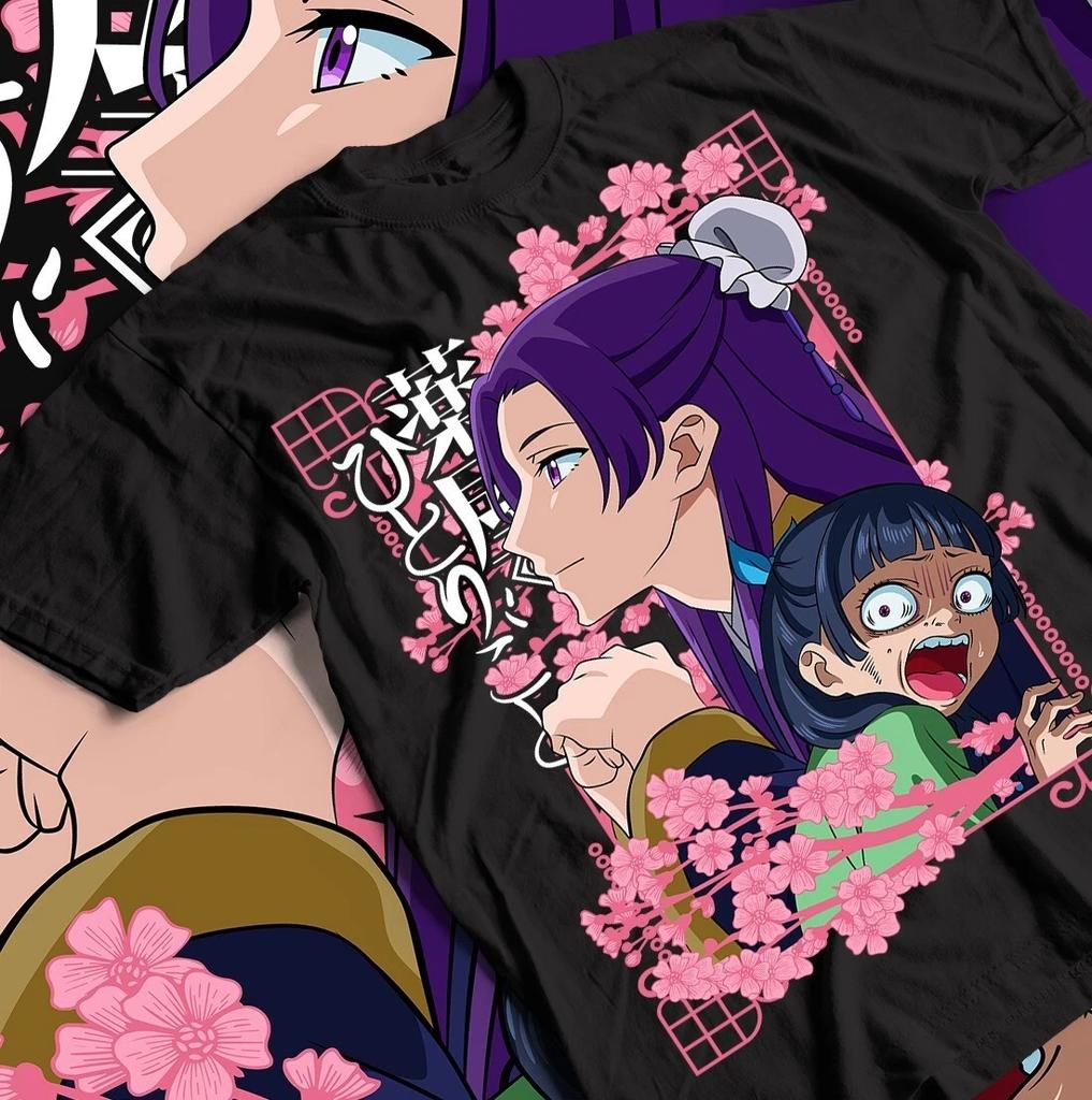 Maomao Lékárnické deníky Základní tričko Anime Černé tričko, Unisex Bavlna