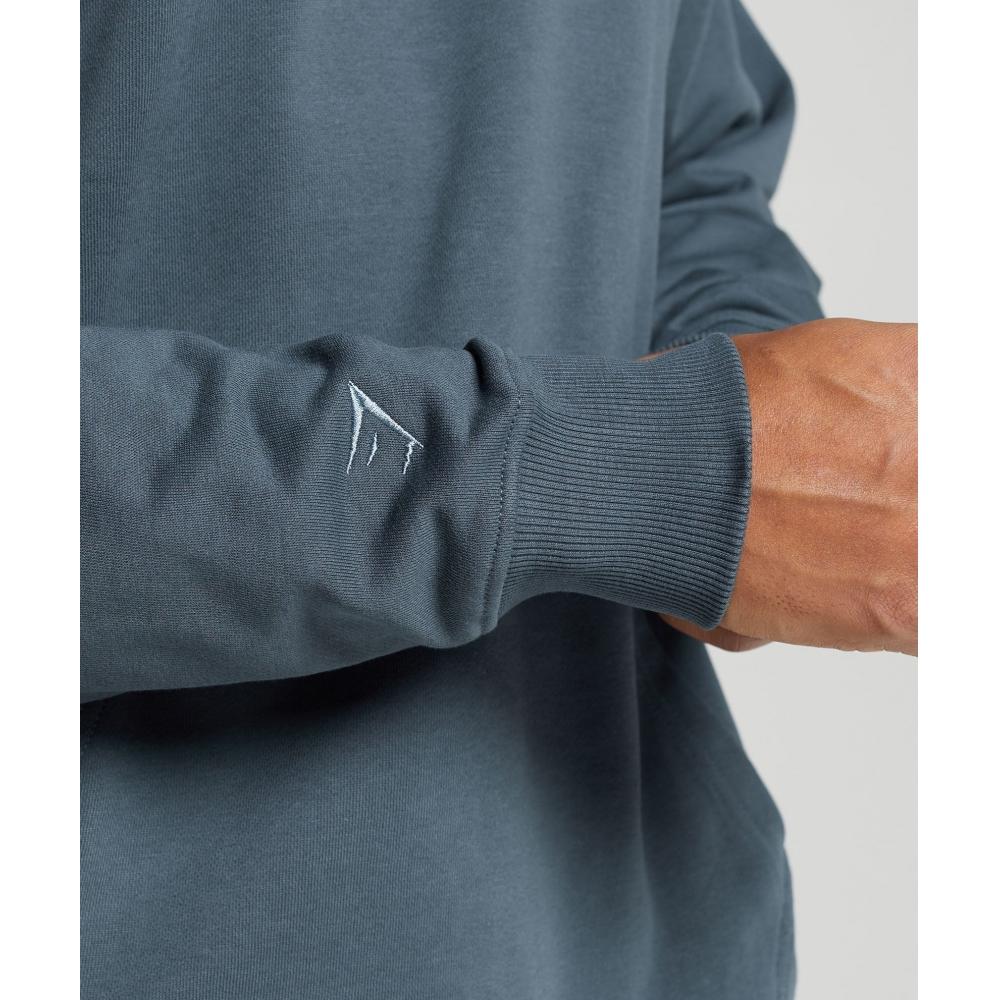 Gymshark Rest Day Essentials Hoodie Titanium Blue A3a8z Ucmq