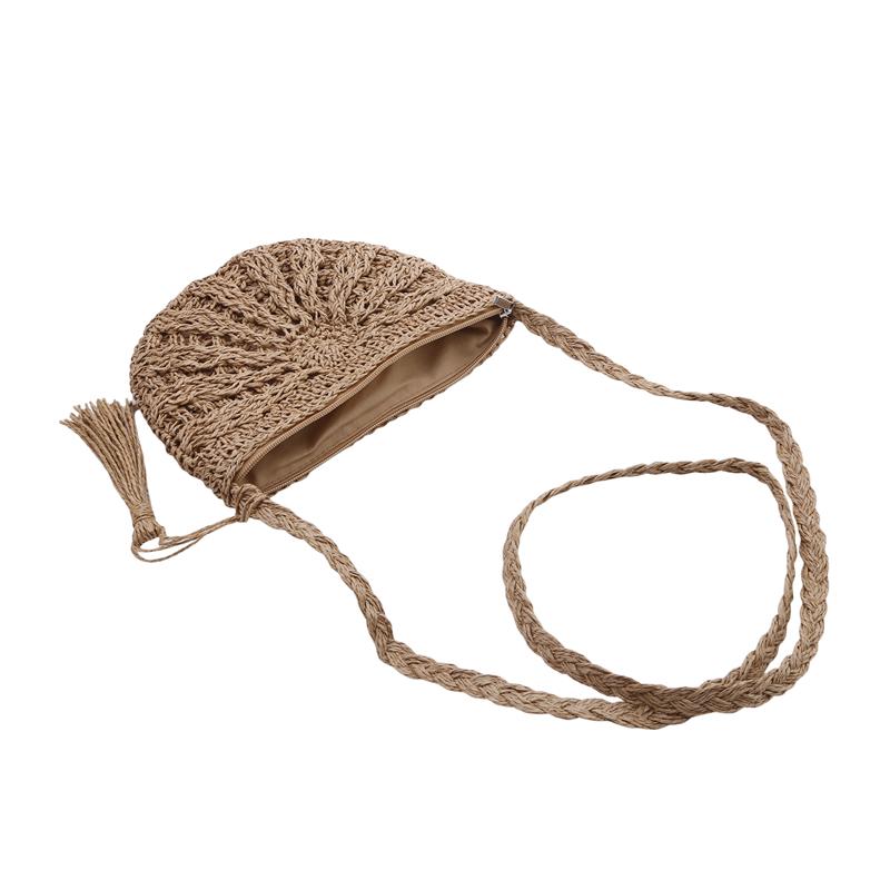 Damen Umhängetasche im Bohemian-Stil, modisch, kleine Kapazität, für den Strandurlaub, Umhängetasche