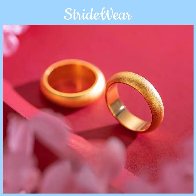 Fashionable Couples Thick Geometric Ring In Polished And Matte Finish For Occasion Every