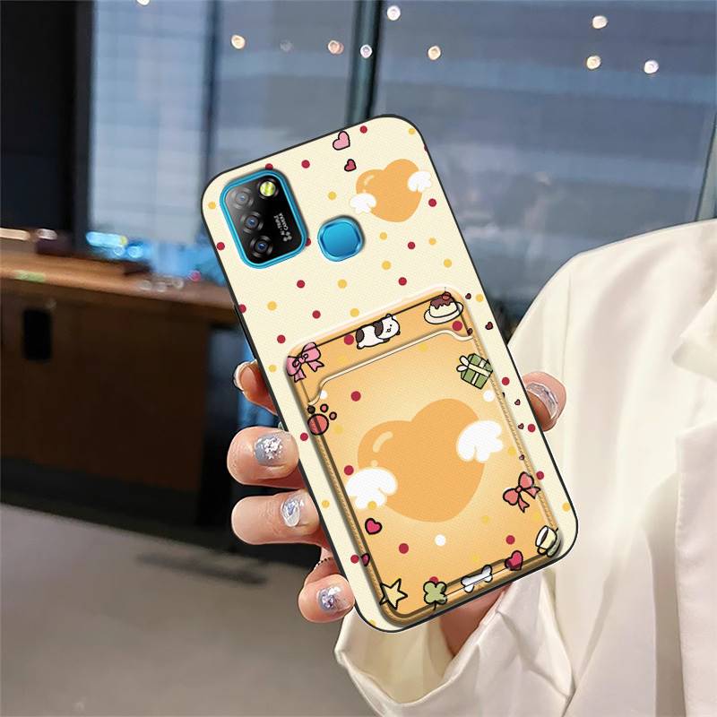 TPU protective Phone Case For infinix X657/Smart5/HOT10 lite Anti-dust Back Cover Cartoon Full wrap Card sleeve Silicone