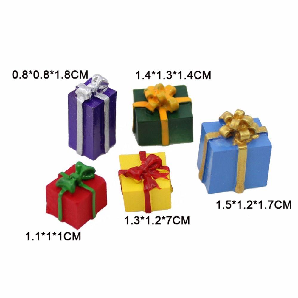 10PCS Cube Resin Gift Box Mini Simulation Gifts Box  Phone Case Decoration